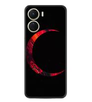 Vivo Y16 Kılıf Silikon Desen Özel Seri Red Moons 1747