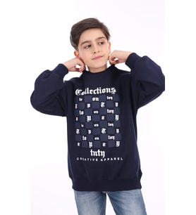 Toontoy Erkek Çocuk Baskılı Sweatshirt (Lacivert)