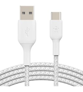 USB-C Kablosu (Boost Charge USB- C-USB Kablosu, Note10, S10, Pixel 4, iPad Pro, Nintendo Switch ve daha fazlası için USB C Tipi Kablosu) 1 metre, Beyaz