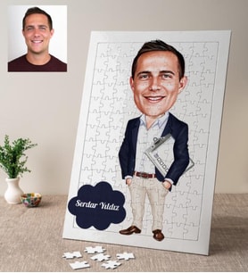 Karikatürlü Organizatör Kişiye Özel Puzzle
