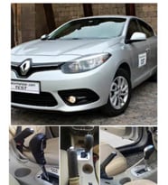 Fluence Ve Megan 3 Uyumlu Otomatik Vites ve el freni kılıfı hakiki deri (Mavi)