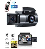 Wi-Fi 1080P Araç İçi Kamera  5MP, 170° Açı, Araba Kamerası  G-Sensör, Döngü Kayıt, 150mAh Batarya