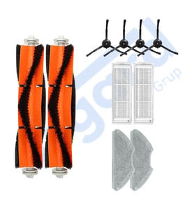 Xiaomi Mop 2 Pro (MJST1SHW) -Mop 2 Lite Uyumlu 2 Ana Fırça 4 Yan Fırça 2 Filtre 2 Mop PKT-iasgf0000384