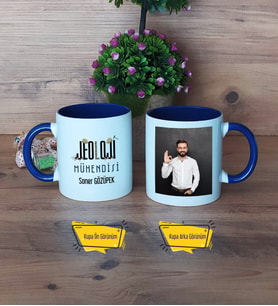 Jeoloji Mühendisi Kupa Bardak Lacivert Fotoğraflı Mühendisler Günü Hediyesi