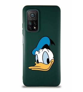 Xiaomi Mi 10T Soft Premier Kapak Donald Duck-B Tasarımlı Silikon Kılıf - Yeşil (Şeffaf)
