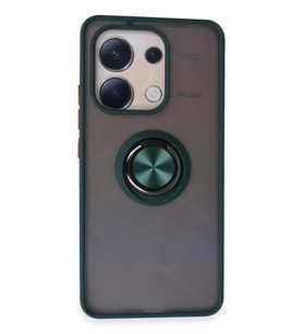Redmi Note 13 4G Kılıf Montreal Yüzüklü Silikon Kapak - Yeşil