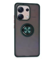 Redmi Note 13 4G Kılıf Montreal Yüzüklü Silikon Kapak - Yeşil