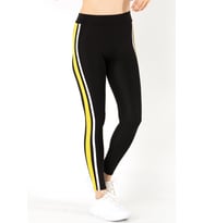 DoReMi Active Sportive Çift Çizgili Tayt-876 (Siyah)