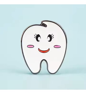 PROF Eğlencili Diş Desenli Medikal Broş P0683