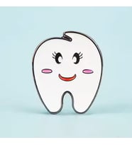 PROF Eğlencili Diş Desenli Medikal Broş P0683 (Çok Renkli)