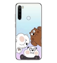 Redmi Note 8 Uyumlu Kafadar Ayılar Desenli Şeffaf Telefon Kılıfı