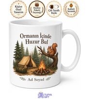 Kampçı Doğacı Kupa Kamp Ateşi Orman Huzur Maceracı Hediye Bardak