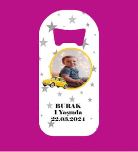 Kişiye Özel Vosvos Resimli Yıldızlar Magnet Açacak