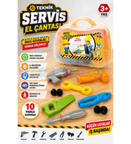 Teknik Servis El Çantası - Oyuncak Tamir Setleri - Tamir Aletleri - Alet Seti - Vidalama Seti