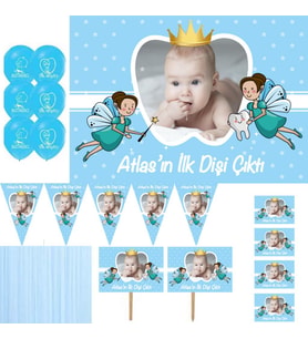 Diş Buğdayı Erkek Bebek Süsleme ve Magnet Seti HDTS196-