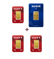 Nadir Gold 24 Ayar 13 Gram Külçe Altın (1 Adet 10 Gram Külçe Altın + 3 Adet 1 Gram Külçe Altın )
