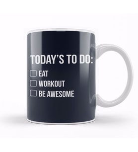 Things To Do Eat Workout Be Awesome Kupa Bardak Porselen