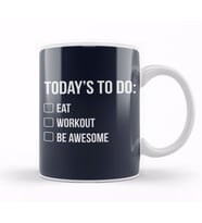 Things To Do Eat Workout Be Awesome Kupa Bardak Porselen