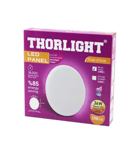 THORLIGHT S-236 36W 22CM BEYAZ LED PANEL SIVA ALTI AYARLI MANDALLI 6400K - 2700LM - 18000 SAAT - 2835 SMD (5680)