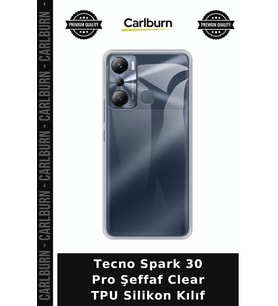 Tecno Spark 30 Pro Şeffaf Clear TPU Silikon Kılıf Mobil Aksesuar Telefon Koruyucu Cep Aksesuarı