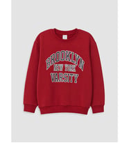 LCW Kids Kırmızı Baskılı Erkek Çocuk Sweatshirt