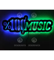 100Music Led Işıklı Tablo