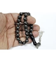 Ateş Kehribar Tesbih Gümüş Çakımlı (Khr -10772)