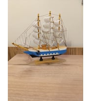 YELKENLİ AHŞAP GEMİ-DEKORATİF-MDL 1006-24 CM (Karışık)