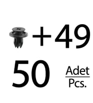 Opel, Chevrolet, Honda için Tampon ve Davlumbaz Klips- 50 Adet
