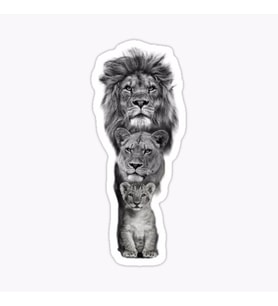 Aslan Ailesi Araba Oto Sticker Yapıştırma Etiket 17CM F2
