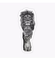 Aslan Ailesi Araba Oto Sticker Yapıştırma Etiket 17CM F2