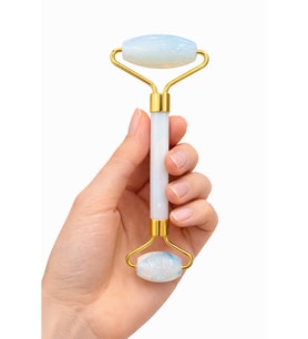 Opal Taşı Face Roller Taşı Yüz Masaj Aleti - Altın Sap