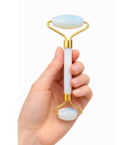 Opal Taşı Face Roller Taşı Yüz Masaj Aleti - Altın Sap