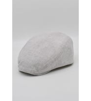 Erkek Mevsimlik Pamuklu Kasket Flat Cap Krem Şapka