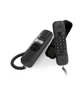 Alcatel T16 Ekranlı Duvar Askılı Kablolu Telefon (Siyah)