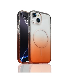 Apple iPhone 15 Uyumlu Kılıf M-Safe Şarj Özellikli Zore Septik Silikon Kapak (Turuncu)