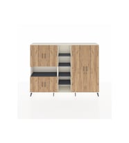 Arges Dolap 13 Raflı 6 Kapaklı 220x30x163 Aytaşı-Çam/Antrasit