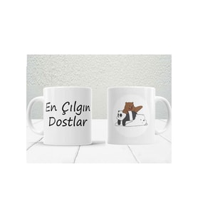 Kişiye Özel En Güzel Dostlar Temalı Kupa Bardak (Baskılı)
