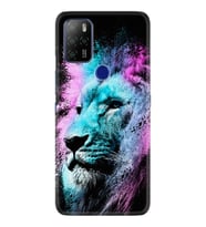 Omix X300 Kılıf Silikon Desen Pink Blue Leon 1603