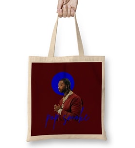 Pop Smoke Art Gift Bez Çanta Uzun Saplı
