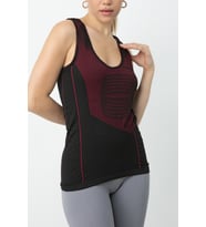 Gigotto Kadın Kalın Askılı Spor Tişört (Bordo)