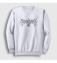 Presmono Unisex Beyaz Logo Moonspell Sweatshirt 165343tt (Beyaz)