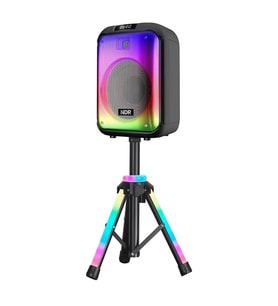 ULTRATEKNO NDR-102B Full RGB Işıklı Sahne Ayaklı 12 inç 40 WATT Taşınabilir Kablosuz Mikrofonlu Hoparlör Ses Sistemi