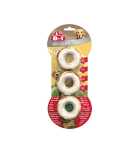 8 in 1 Delights Bones Köpek Ağız Bakım Kemiği Halka 3 Adet 119 Gr