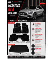 MERCEDES GLA 2014-2019 Araca Özel 3D Paspas + 3D Bagaj Havuzu