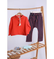 Babyhola Pamuk Bluz Kot Pantolon Kız Erkek Çocuk Salaş Takım 1707