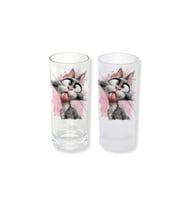 Ghostbastır Design Şaşkın Kedi Buzlu / Buzsuz Seçenekli Rakı Bardağı – 1 Adet Şık Sunum Bardağı 018