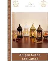 #LedKubbe Ramazan Temalı Büyük Dekoratif Aydınlatma Pilli Feneri Modern Tasarım Altıgen Kubbe LED