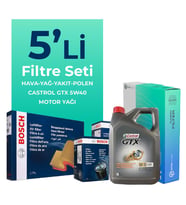 BOSCH Fiat Idea 1.3 Dizel Filtre Bakım Seti Castrol Motor Yağlı (2004-2010) 5 Li