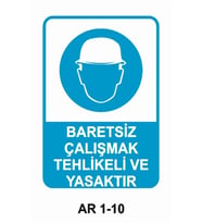 İŞ GÜVENLİĞİ UYARI LEVHASI 1 ADET PVC 21 X 29CM
